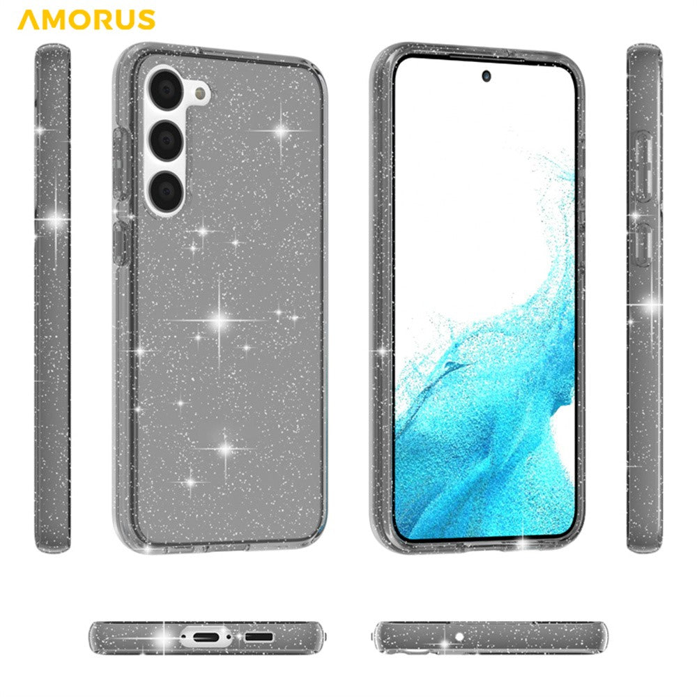AMORUS For Samsung Galaxy S23+ Case Soft TPU Hard PC Back Shockproof Phone Cover