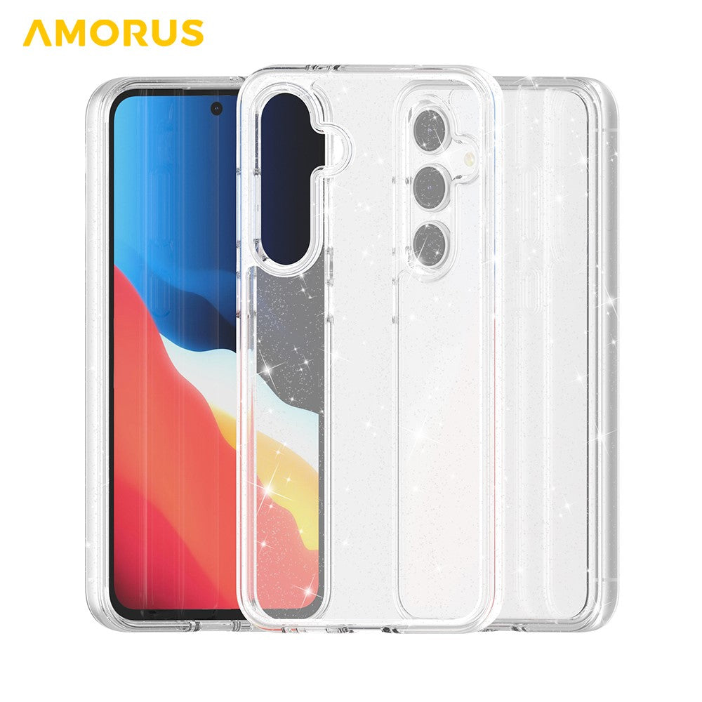AMORUS For Samsung Galaxy S23 FE Case Soft TPU Hard PC Back Shockproof Phone Cover