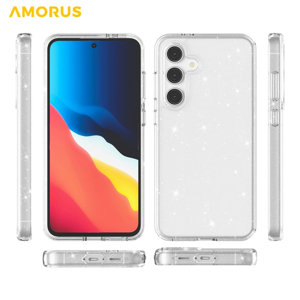 AMORUS For Samsung Galaxy S23 FE Case Soft TPU Hard PC Back Shockproof Phone Cover