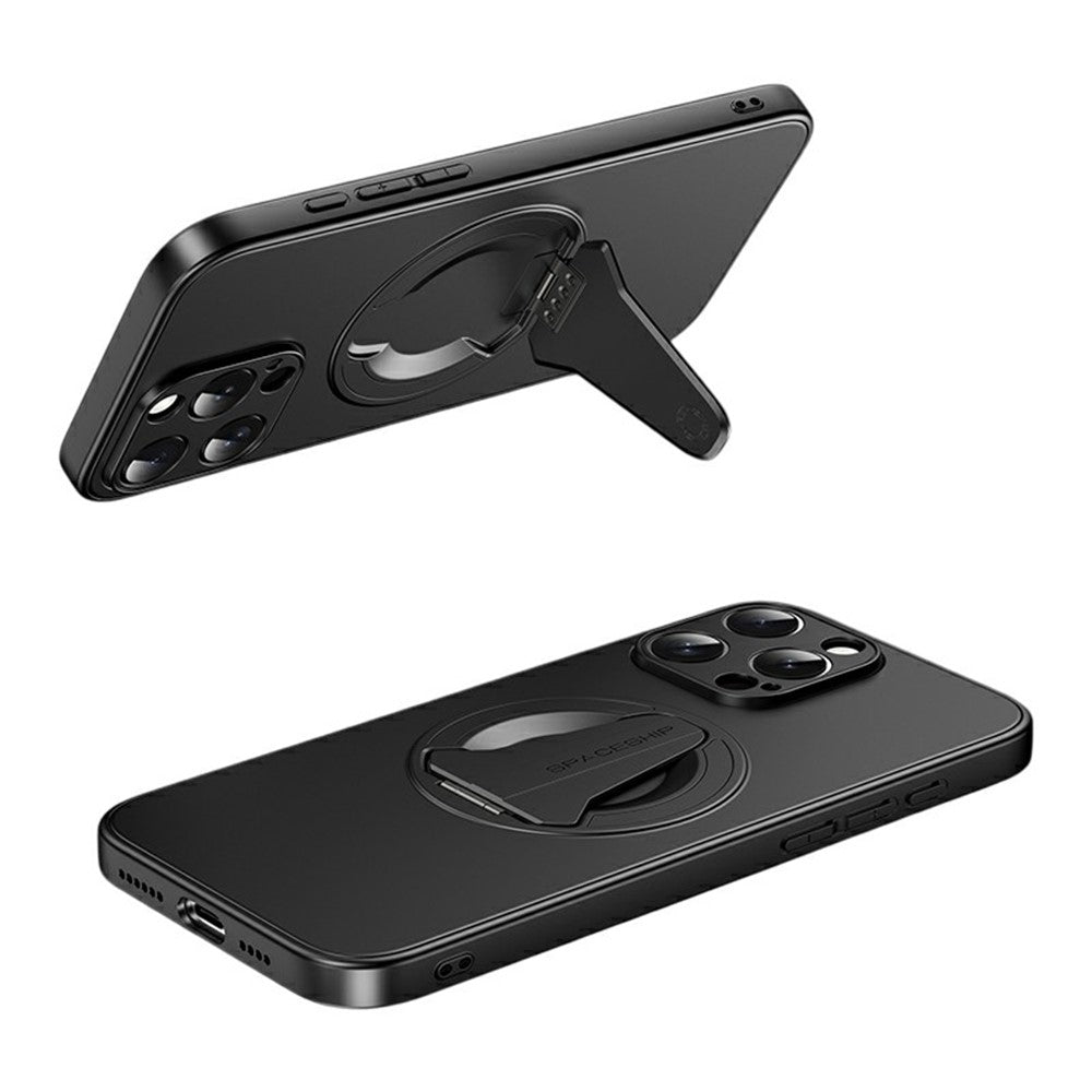 For iPhone 13 Pro Case Compatible with MagSafe Hidden Kickstand Skin-Feel Matte PC TPU Phone Back Cover