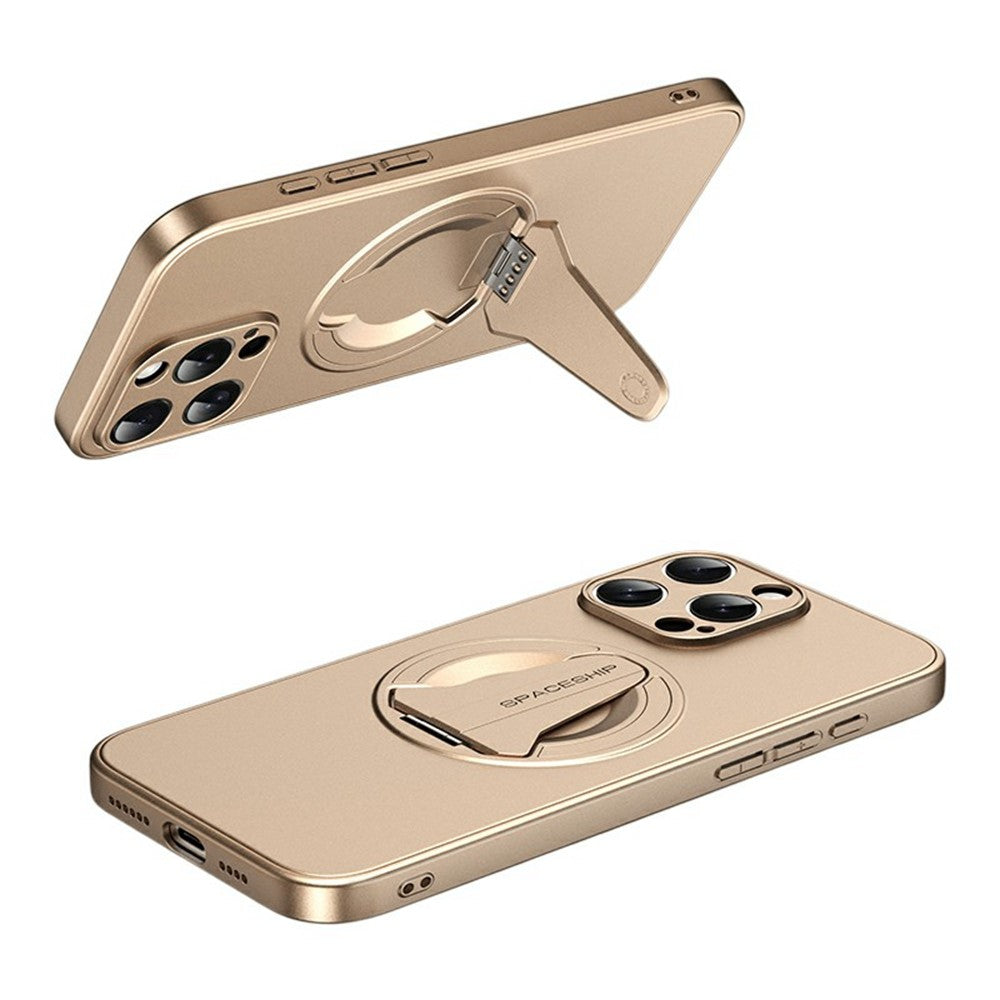For iPhone 13 Pro Case Compatible with MagSafe Hidden Kickstand Skin-Feel Matte PC TPU Phone Back Cover