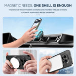 For Honor Magic7 Pro 5G Magnetic Case Hidden Kickstand Skin-Feel Matte PC TPU Phone Back Cover