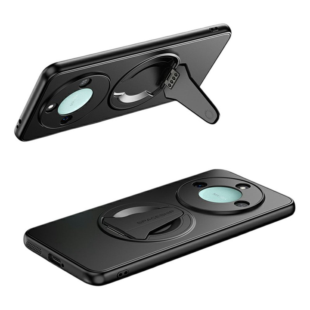 For Honor X60 5G Magnetic Case Hidden Kickstand Skin-Feel Matte PC TPU Phone Back Cover