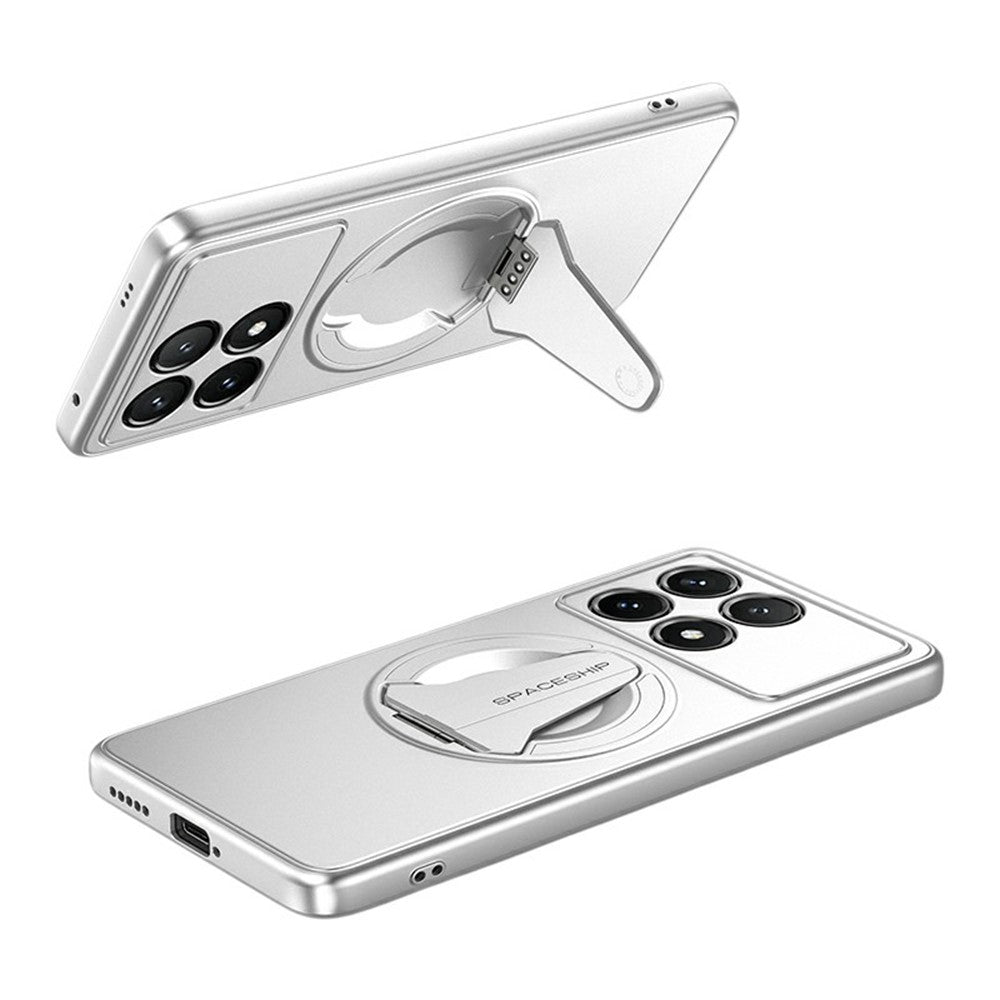 Xiaomi Poco X6 Pro 5G / Redmi K70E 5G Magnetiskt Skal Dolt Stativ Matt PC TPU mobil Baksida