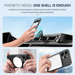 Oppo Reno14 Pro 5G (Global) Magnetiskt Skal Dolt Stativ Skin-Feel Matt PC TPU mobil Baksida