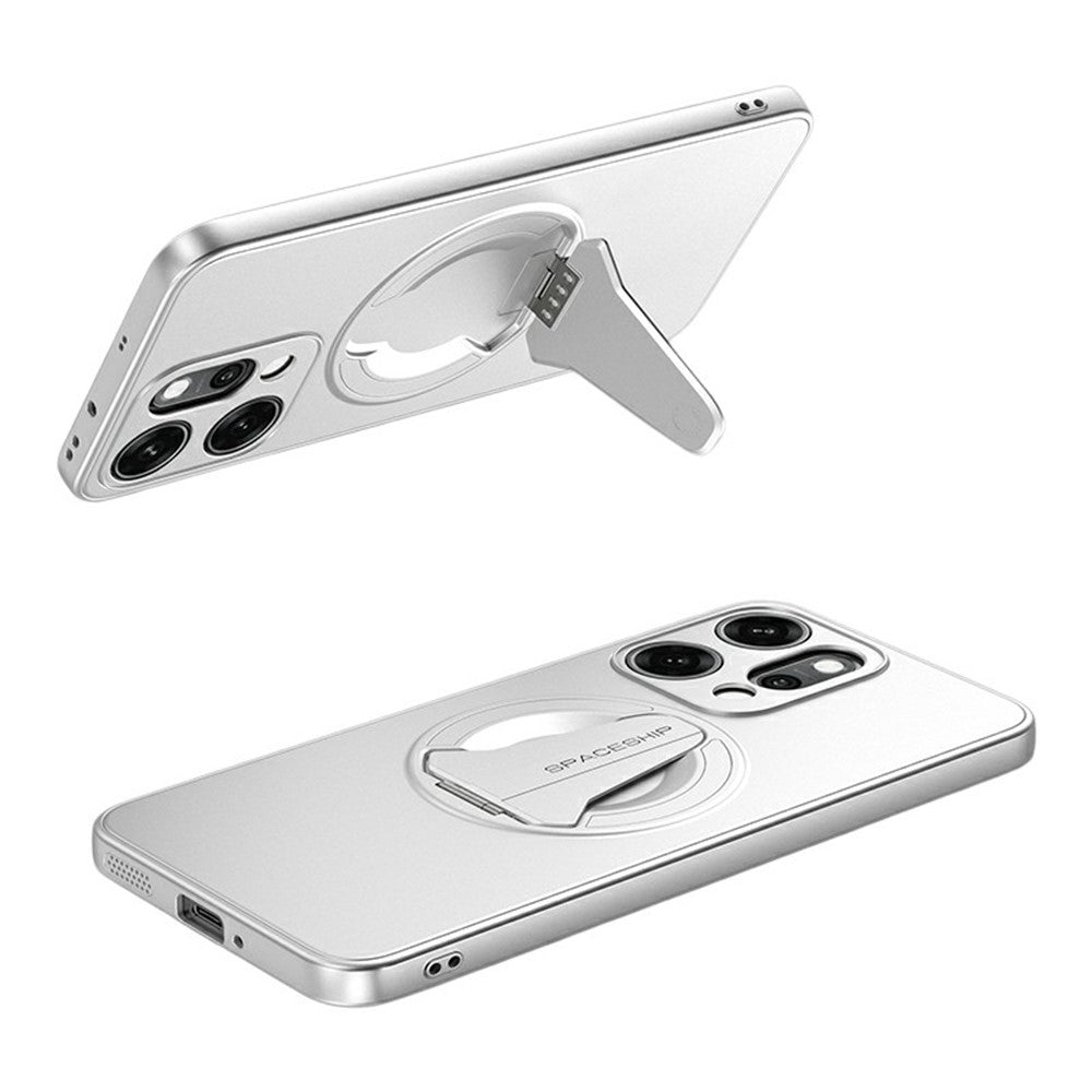 Oppo Reno14 Pro 5G (Global) Magnetiskt Skal Dolt Stativ Skin-Feel Matt PC TPU mobil Baksida