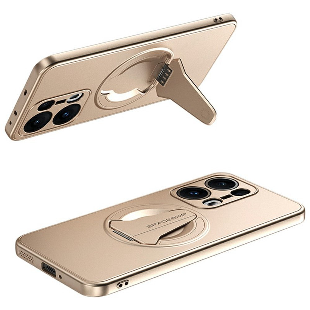 Oppo Reno13 5G (Global) Magnetiskt Skal Dolt Stativ Skin-Feel Matt PC TPU mobil Baksida