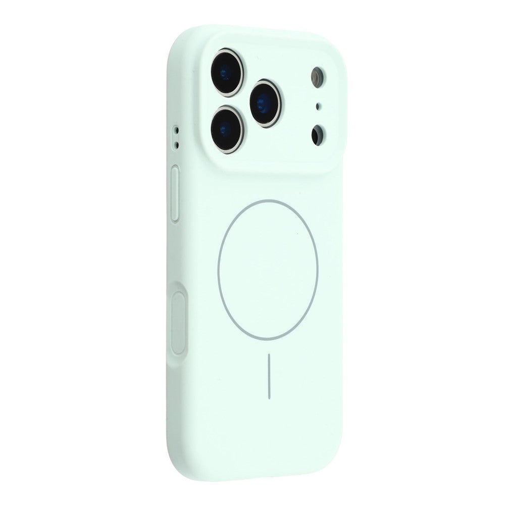 For iPhone 17 Pro Case Compatible with MagSafe Liquid Silicone + PC Phone Cover with Camera Touch Control Button