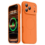 For iPhone 17 Pro Case Compatible with MagSafe Liquid Silicone + PC Phone Cover with Camera Touch Control Button