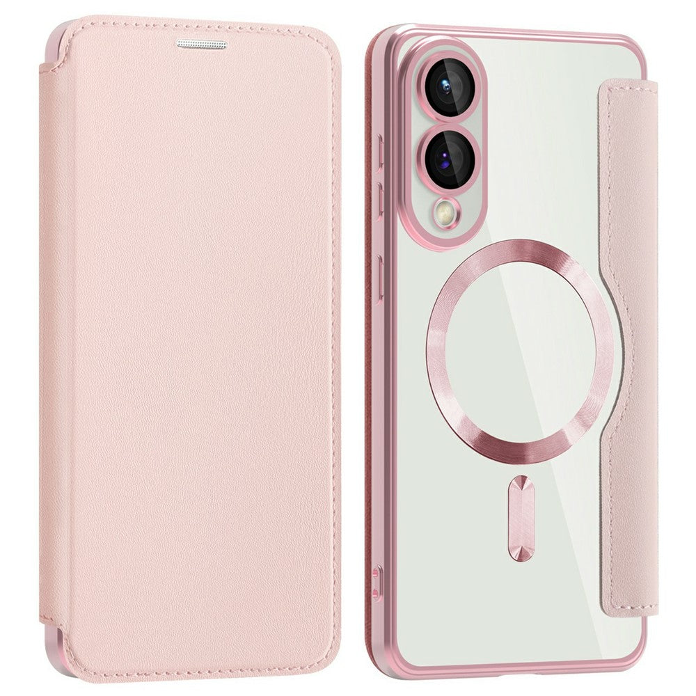 AMORUS til Samsung Galaxy S25 Edge Magnetisk etui RFID-blokerende kortholder læder telefoncover