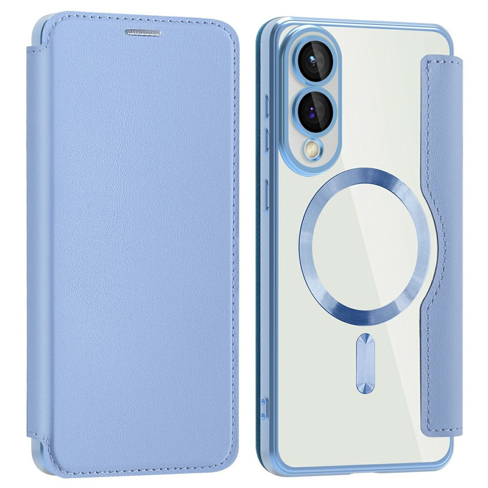 AMORUS til Samsung Galaxy S25 Edge Magnetisk etui RFID-blokerende kortholder læder telefoncover