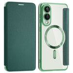 AMORUS til Samsung Galaxy S25 Edge Magnetisk etui RFID-blokerende kortholder læder telefoncover