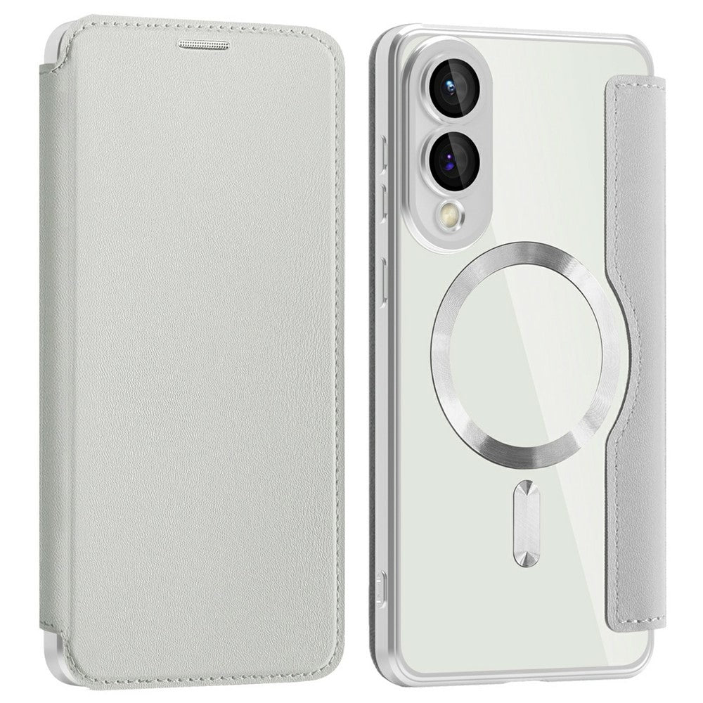 AMORUS til Samsung Galaxy S25 Edge Magnetisk etui RFID-blokerende kortholder læder telefoncover