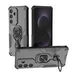 WANLONFENG For Samsung Galaxy S25 FE Phone Case  PC TPU Back Cover Kickstand with Tempered Glass