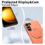 For Samsung Galaxy S23 FE Magnetic Case Rotating Kickstand TPU + PC Phone Cover