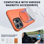 For iPhone 14 Pro Magnetic Case Rotating Kickstand TPU + PC Phone Cover