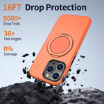 For iPhone 14 Pro Magnetic Case Rotating Kickstand TPU + PC Phone Cover