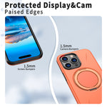 For iPhone 14 Pro Magnetic Case Rotating Kickstand TPU + PC Phone Cover