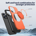 For iPhone 14 Pro Max Magnetic Case Rotating Kickstand TPU + PC Phone Cover
