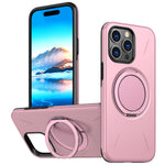 For iPhone 14 Pro Max Magnetic Case Rotating Kickstand TPU + PC Phone Cover