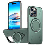 For iPhone 14 Pro Max Magnetic Case Rotating Kickstand TPU + PC Phone Cover