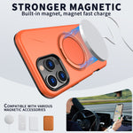 For iPhone 16 Pro Max Magnetic Case Rotating Kickstand TPU + PC Phone Cover