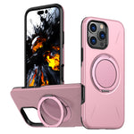 For iPhone 16 Pro Max Magnetic Case Rotating Kickstand TPU + PC Phone Cover