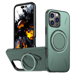 For iPhone 16 Pro Max Magnetic Case Rotating Kickstand TPU + PC Phone Cover