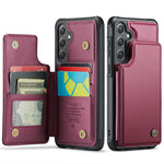 CASEME Til Samsung Galaxy S26 FE / S25 FE Cover med RFID-blokerende 5 kortlommer C22 Læderbagcover