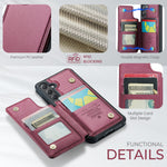 CASEME Til Samsung Galaxy S26 FE / S25 FE Cover med RFID-blokerende 5 kortlommer C22 Læderbagcover