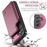 CASEME Til Samsung Galaxy S26 FE / S25 FE Cover med RFID-blokerende 5 kortlommer C22 Læderbagcover