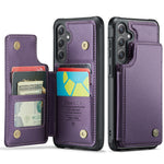CASEME Til Samsung Galaxy S26 FE / S25 FE Cover med RFID-blokerende 5 kortlommer C22 Læderbagcover