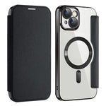 AMORUS For iPhone 14 Case Compatible with MagSafe RFID Blocking Card Holder Leather Phone Cover