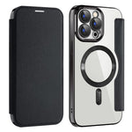 AMORUS For iPhone 15 Pro Max Case Compatible with MagSafe RFID Blocking Card Holder Leather Phone Cover