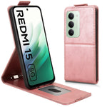 For Xiaomi Redmi 15 4G (EU) (171mm) Stand Case Magnetic Clasp Vertical Flip Leather Phone Cover with Card Holder