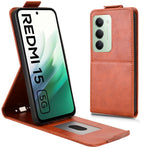 For Xiaomi Redmi 15 4G (EU) (171mm) Stand Case Magnetic Clasp Vertical Flip Leather Phone Cover with Card Holder