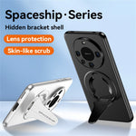For Huawei Mate 70 Magnetic Case Hidden Kickstand Skin-Feel Matte PC TPU Phone Back Cover