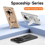 For Huawei Mate 70 Magnetic Case Hidden Kickstand Skin-Feel Matte PC TPU Phone Back Cover