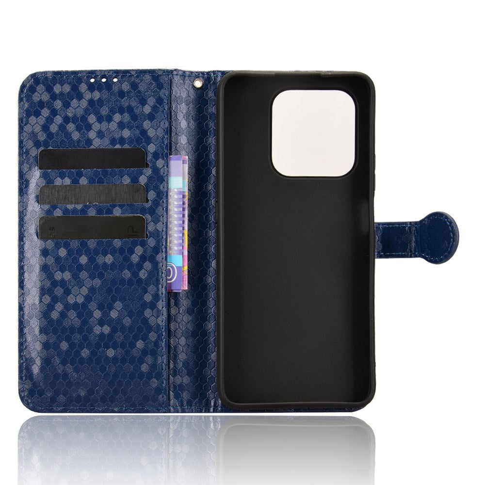 For Honor 400 Smart 5G / 4G / X7d 4G Wallet Case Dot Pattern Imprint PU Leather Phone Cover with Wrist Strap