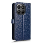 For Honor 400 Smart 5G / 4G / X7d 4G Wallet Case Dot Pattern Imprint PU Leather Phone Cover with Wrist Strap
