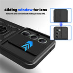 For Xiaomi Redmi 15 4G (EU) (171mm) Case with Slide Camera Lid PC + TPU Kickstand Phone Cover