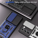 For Xiaomi Redmi 15 4G (EU) (171mm) Case with Slide Camera Lid PC + TPU Kickstand Phone Cover