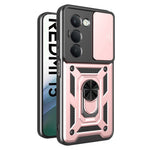 For Xiaomi Redmi 15 4G (EU) (171mm) Case with Slide Camera Lid PC + TPU Kickstand Phone Cover