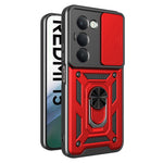 For Xiaomi Redmi 15 4G (EU) (171mm) Case with Slide Camera Lid PC + TPU Kickstand Phone Cover