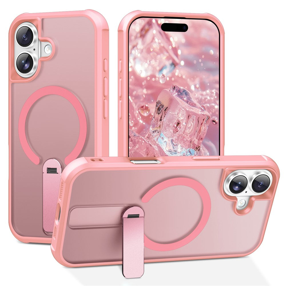 For iPhone 17 Case Compatible with MagSafe Kickstand TPU + PC Drop Protection Phone Cover