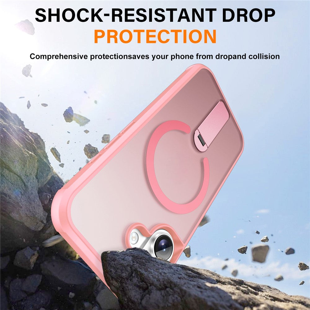 For iPhone 17 Case Compatible with MagSafe Kickstand TPU + PC Drop Protection Phone Cover