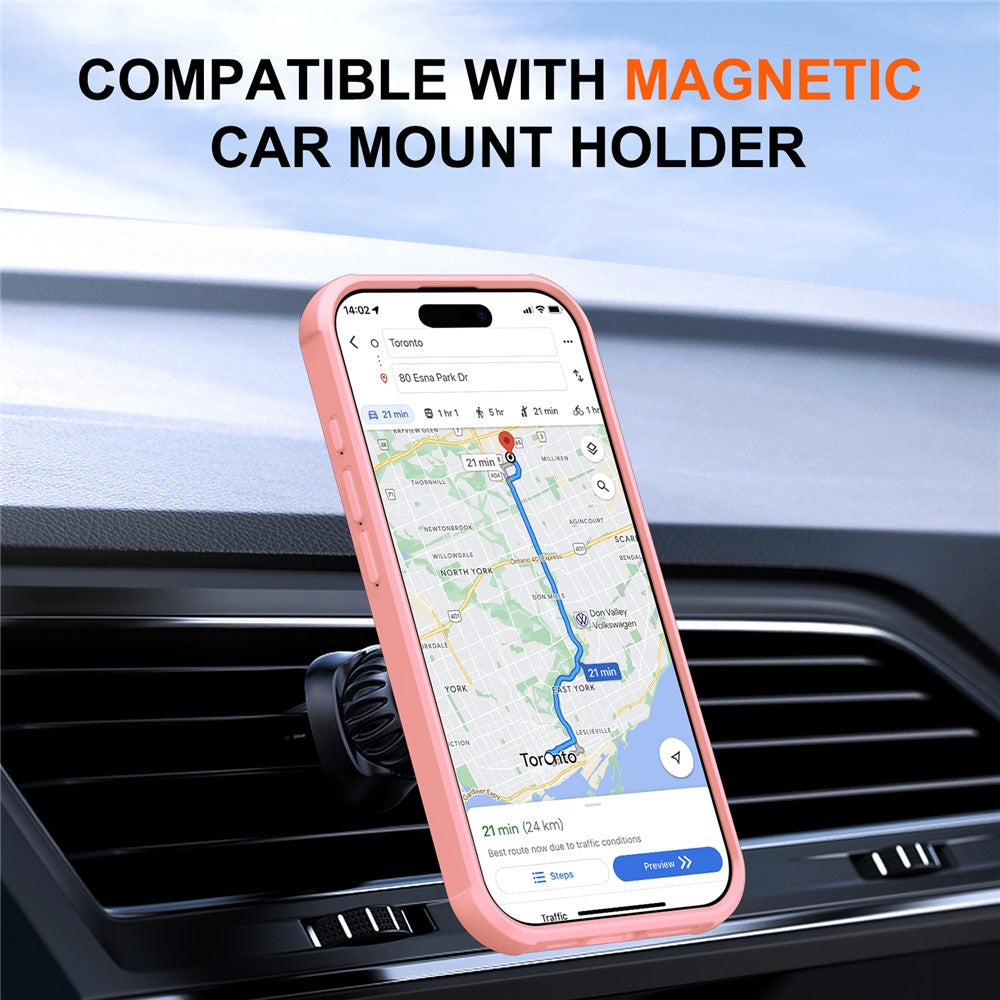 For iPhone 17 Case Compatible with MagSafe Kickstand TPU + PC Drop Protection Phone Cover
