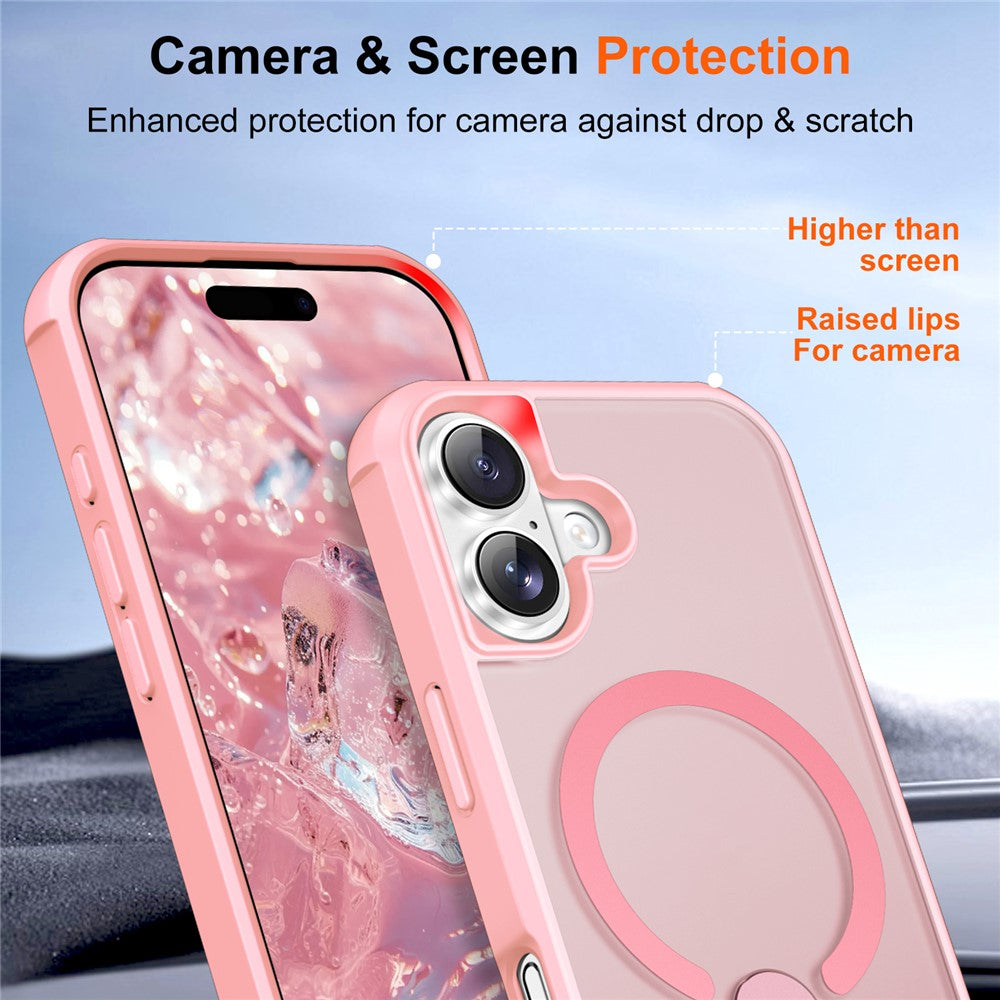 For iPhone 17 Case Compatible with MagSafe Kickstand TPU + PC Drop Protection Phone Cover