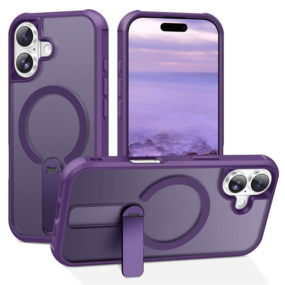 For iPhone 17 Case Compatible with MagSafe Kickstand TPU + PC Drop Protection Phone Cover