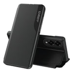 AMORUS For Samsung Galaxy S25 Edge Case View Window Stand PU Leather Phone Cover